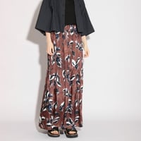 SACRA｜サクラ ｜PAINTING FLORA SKIRT｜126214123｜BROWN