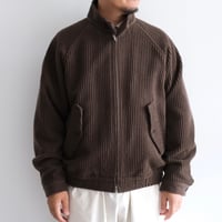 AURALEE / WOOL CASHMERE CORDUROY ZIP BLOUSON（Men's/SMOKY BROWN）