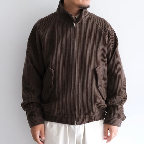 AURALEE / WOOL CASHMERE CORDUROY ZIP BLOUSON（Men's/SMOKY BROWN）