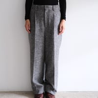 A AURALEE / HOMESPUN TWEED ONE-TUCK SLACKS(Lady's/MIX GRAY）