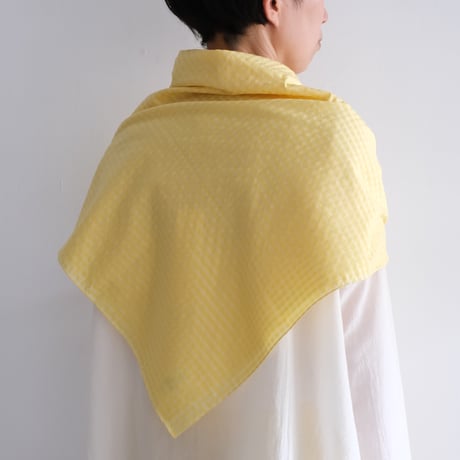 Yoli / Gingham scarf（Yellow×Yellow)