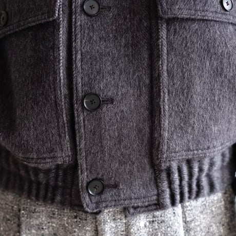 AURALEE / HAIRY WOOL MOHAIR CHAMBRAY BLOUSON(Lady's/DARK GRAY）