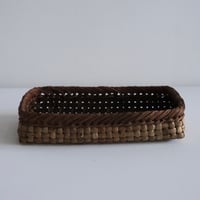 沢胡桃小物入れ籠大(市松）