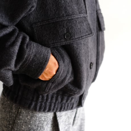 AURALEE / HAIRY WOOL MOHAIR CHAMBRAY BLOUSON(Lady's/DARK GRAY）