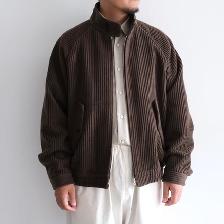 AURALEE / WOOL CASHMERE CORDUROY ZIP BLOUSON（Men's/SMOKY BROWN）