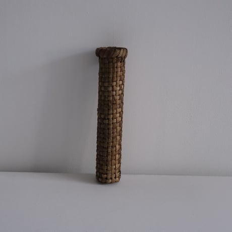 美山胡桃 壁掛け一輪挿し大（細・市松）