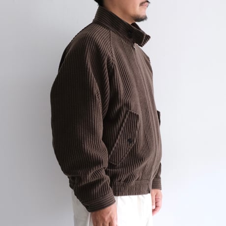 AURALEE / WOOL CASHMERE CORDUROY ZIP BLOUSON（Men's/SMOKY BROWN）