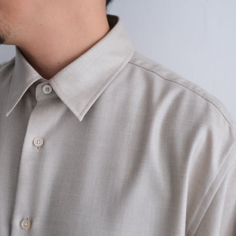 AURALEE / SUPER LIGHT WOOL SHIRT（Men's/TOP BEIGE）