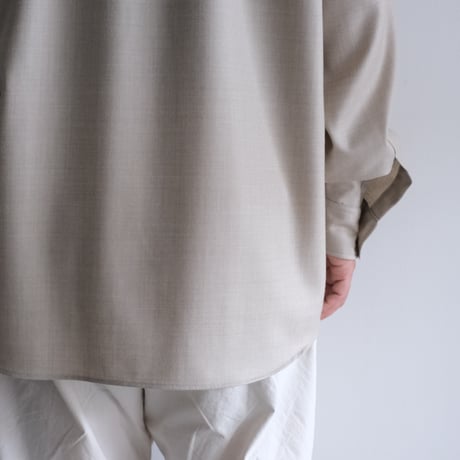 AURALEE / SUPER LIGHT WOOL SHIRT（Men's/TOP BEIGE）
