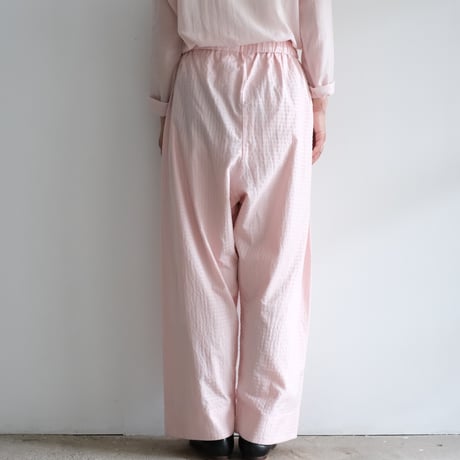 Yoli / Gingham wide pants（Lady ’s、Men’s /Pink×Pink)