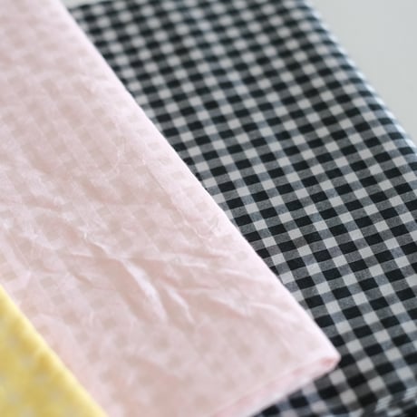Yoli / Gingham scarf（Pink.yellow.black)
