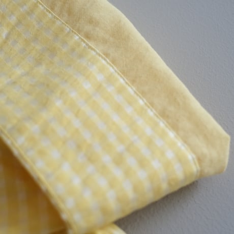 Yoli / Gingham wide pants（Lady ’s、Men’s /Yellow×Yellow)
