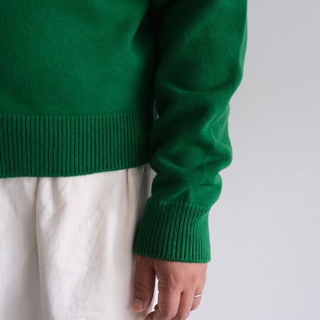 AURALEE / SUPER FINE WOOL KNIT SHIRT CARDIGAN（Men's/GREEN）