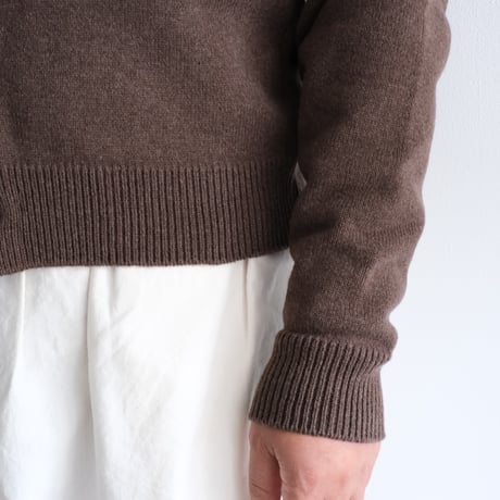 AURALEE / SUPER FINE WOOL KNIT SHIRT CARDIGAN（Men's/TOP BROWN）