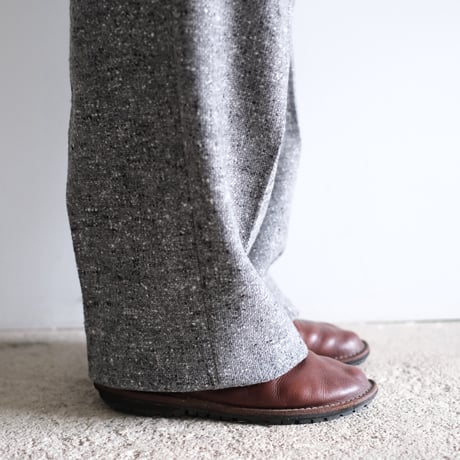 A AURALEE / HOMESPUN TWEED ONE-TUCK SLACKS(Lady's/MIX GRAY）