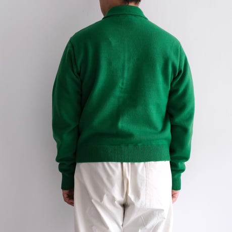 AURALEE / SUPER FINE WOOL KNIT SHIRT CARDIGAN（Men's/GREEN）