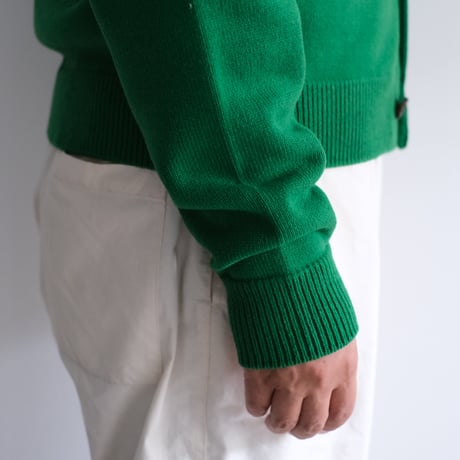 AURALEE / SUPER FINE WOOL KNIT SHIRT CARDIGAN（Men's/GREEN）