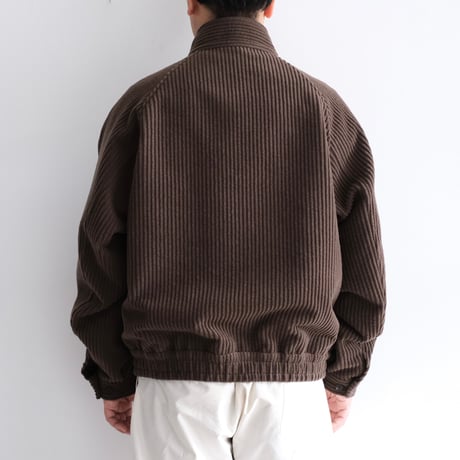 AURALEE / WOOL CASHMERE CORDUROY ZIP BLOUSON（Men's/SMOKY BROWN）