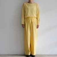 Yoli / Gingham wide pants（Lady ’s、Men’s /Yellow×Yellow)