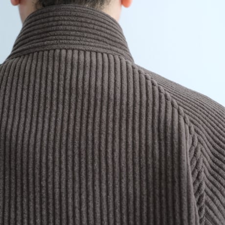 AURALEE / WOOL CASHMERE CORDUROY ZIP BLOUSON（Men's/SMOKY BROWN）