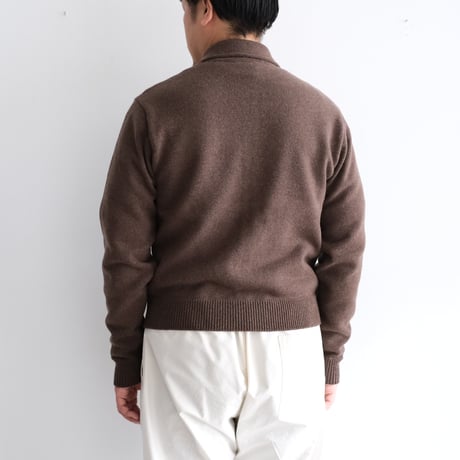 AURALEE / SUPER FINE WOOL KNIT SHIRT CARDIGAN（Men's/TOP BROWN）