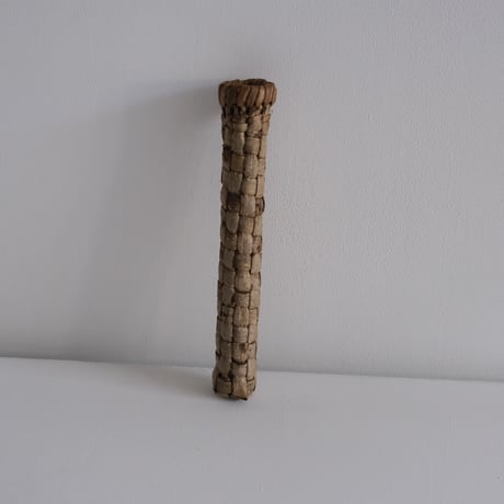 美山胡桃 壁掛け一輪挿し（太・市松）