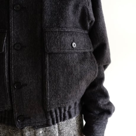 AURALEE / HAIRY WOOL MOHAIR CHAMBRAY BLOUSON(Lady's/DARK GRAY）