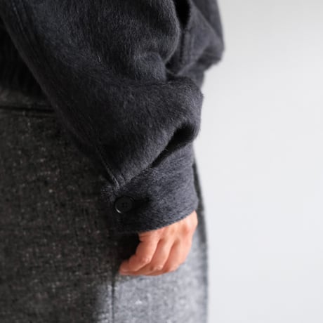 AURALEE / HAIRY WOOL MOHAIR CHAMBRAY BLOUSON(Lady's/DARK GRAY）