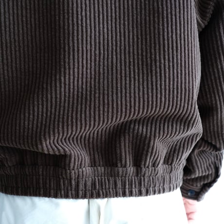 AURALEE / WOOL CASHMERE CORDUROY ZIP BLOUSON（Men's/SMOKY BROWN）