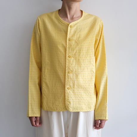 Yoli / Gingham reversible simple jacket（Lady ’s /Yellow×Yellow)