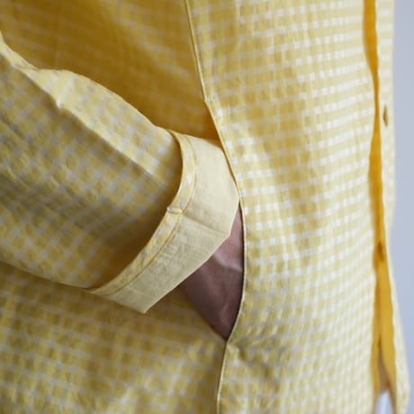Yoli / Gingham reversible simple jacket（Lady ’s /Yellow×Yellow)