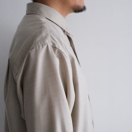 AURALEE / SUPER LIGHT WOOL SHIRT（Men's/TOP BEIGE）