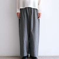 Yoli / Gingham wide pants（Lady ’s、Men’s /Black×White)