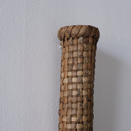 美山胡桃 壁掛け一輪挿し大（細・市松）