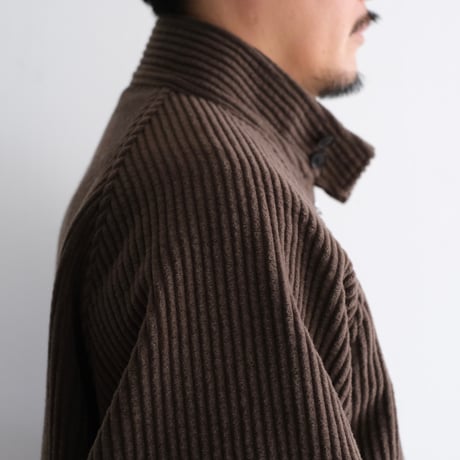 AURALEE / WOOL CASHMERE CORDUROY ZIP BLOUSON（Men's/SMOKY BROWN）