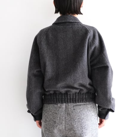 AURALEE / HAIRY WOOL MOHAIR CHAMBRAY BLOUSON(Lady's/DARK GRAY）