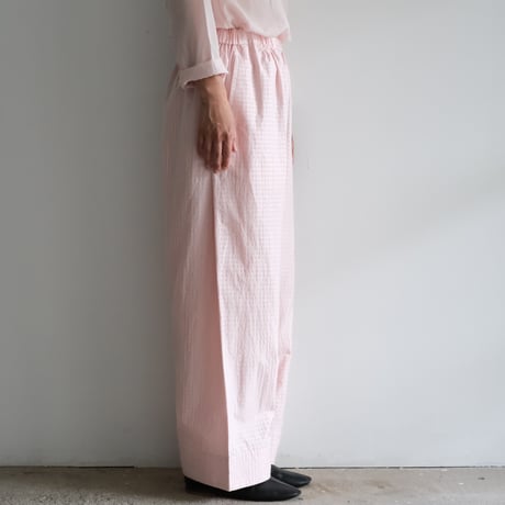 Yoli / Gingham wide pants（Lady ’s、Men’s /Pink×Pink)