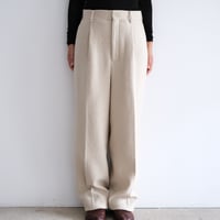 A AURALEE / HOMESPUN TWEED ONE-TUCK SLACKS(Lady's/IVORY BEIGE）