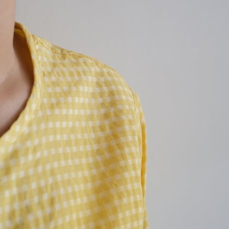 Yoli / Gingham reversible simple jacket（Lady ’s /Yellow×Yellow)