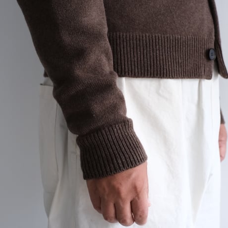 AURALEE / SUPER FINE WOOL KNIT SHIRT CARDIGAN（Men's/TOP BROWN）