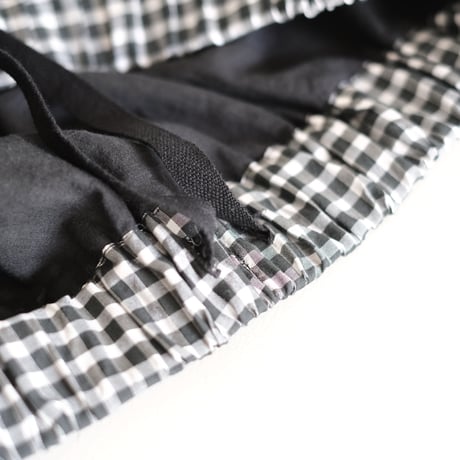 Yoli / Gingham wide pants（Lady ’s、Men’s /Black×White)
