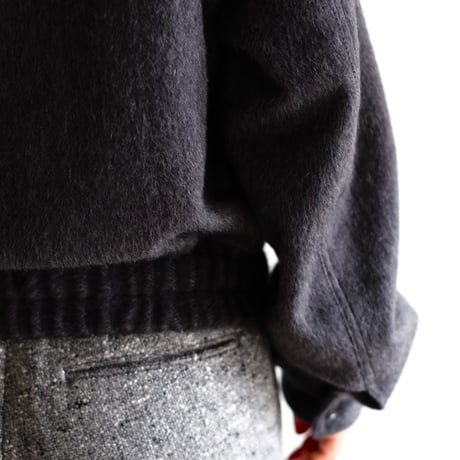 AURALEE / HAIRY WOOL MOHAIR CHAMBRAY BLOUSON(Lady's/DARK GRAY）