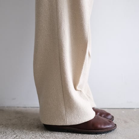 A AURALEE / HOMESPUN TWEED ONE-TUCK SLACKS(Lady's/IVORY BEIGE）