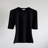 PETAL SHOULDER TOP　BLACK