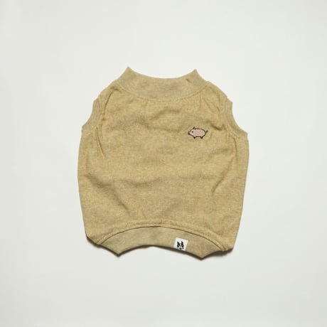 アウトレット品┊buta┊オーガニックコットンパイルタンク//ベージュ・・フレブル服TiTiTi