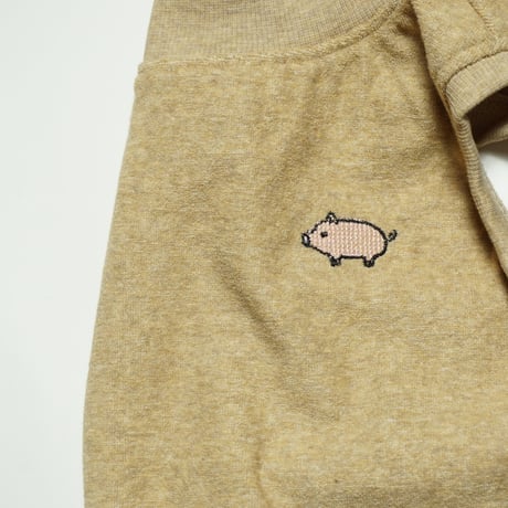 アウトレット品┊buta┊オーガニックコットンパイルタンク//ベージュ・・フレブル服TiTiTi