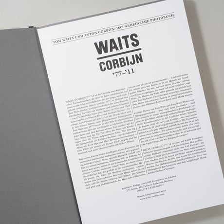 Waits Corbijn '77-'11 / Anton Corbijn(アントン・コービン)