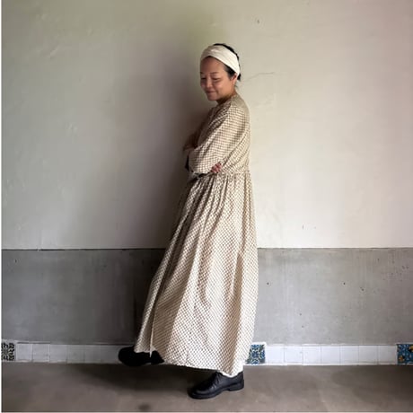 ルクツル　ローブー「Jodhpurロング丈」・バグルー伝統染めハンドブロックプリント