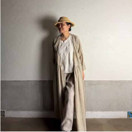 ルクツル　ローブー「Jodhpurロング丈」・バグルー伝統染めハンドブロックプリント