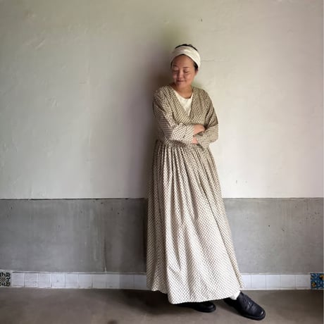 ルクツル　ローブー「Jodhpurロング丈」・バグルー伝統染めハンドブロックプリント